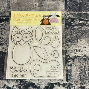 Inky Antics COW & OWL MAKER - Clear Stamp Set  11039SC